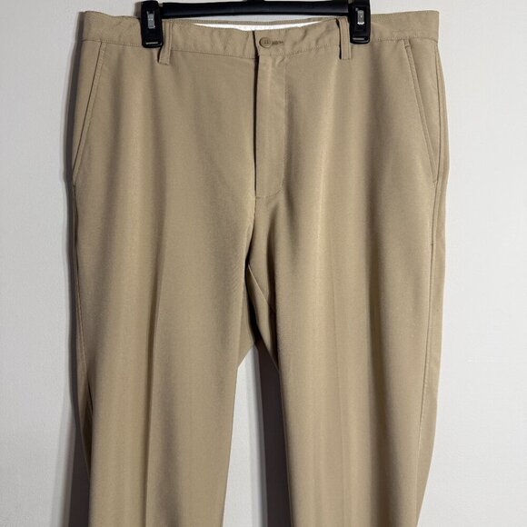 FootJoy Flat Front Chino Golf Pants Men's 36x32 Tan Performance Preppy Stretch - Picture 5 of 12